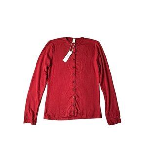Teayou Women’s Red Cardigan Size M Sweater New